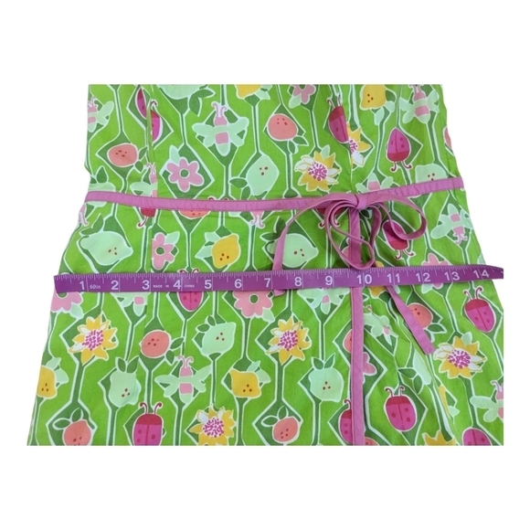Lilly Pulitzer strapless wrap floral pink green dress size 0 - Picture 8 of 9